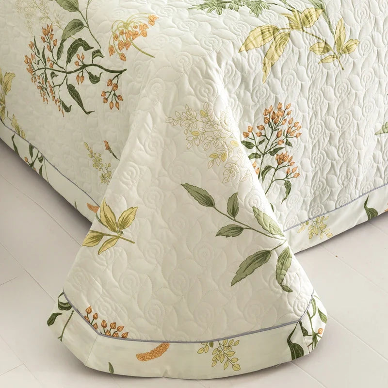 Afralia™ Cotton Quilted Bedspread Bed Cover Set for Queen King Double Bed