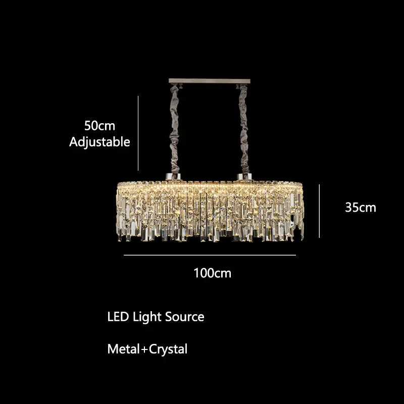 Afralia™ Luxury Crystal Round LED Chandelier 2024 | Creative Home Decor Lighting