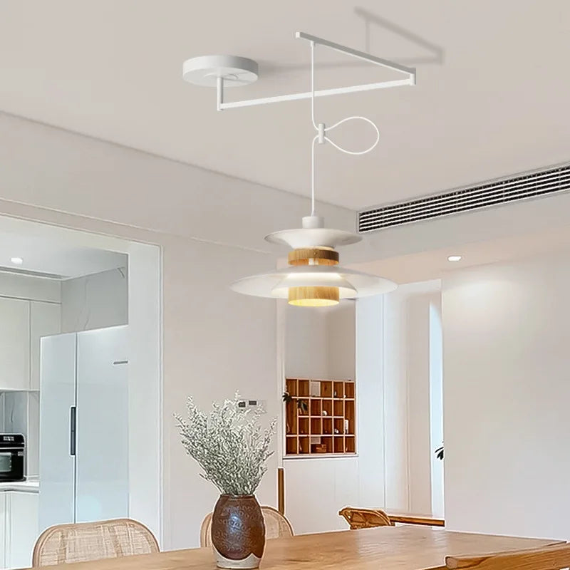 Afralia™ Swing Arm Rocker Arm Pendant Lamps for Dining Table Kitchen Island Bar Lighting