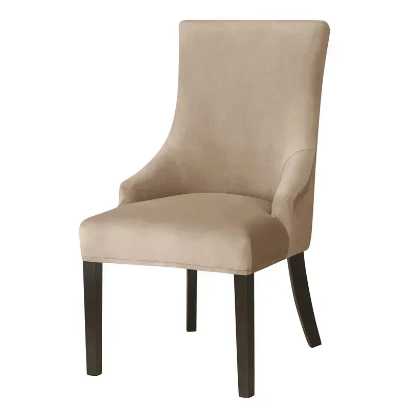 Afralia™ Velvet High Back Chair Cover: Stretch Spandex Slipcover for Elegant Home Decor