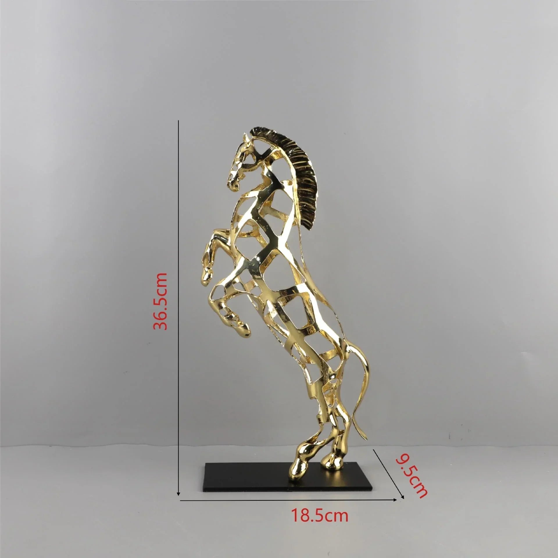 Afralia™ Golden Horse Metal Sculpture: Elegant Home Decor Figurine