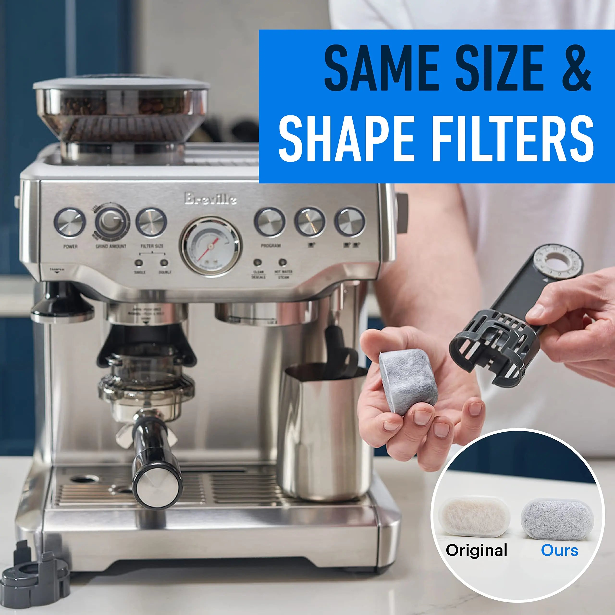 Afralia™ Espresso Machine Water Filter - 6 Pack Breville BWF100 Charcoal Filter Replacement