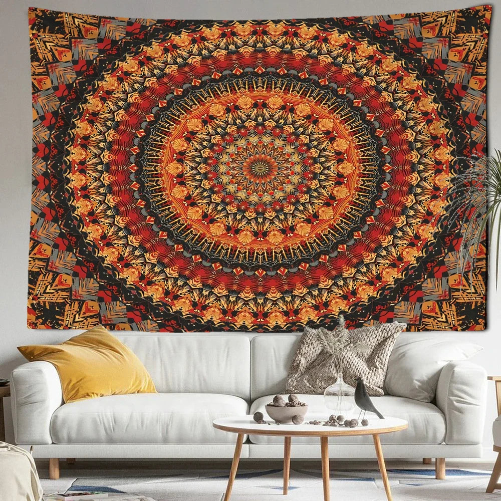 Afralia™ Mandala Tapestry Wall Hanging for Boho Witchcraft Decor