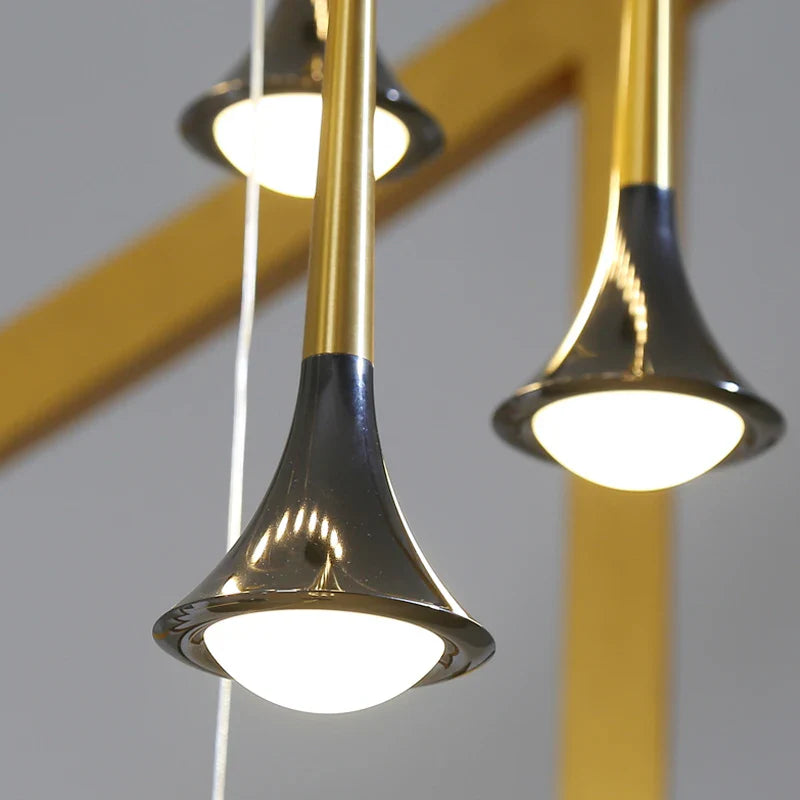 Afralia™ Elegant Horn-Shaped Chandelier for Living Room and Bedroom