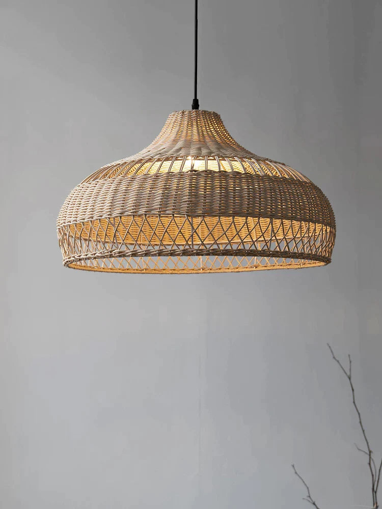 Afralia™ Bamboo Rattan Pendant Lights for Seaside Wabi Sabi Home Decor