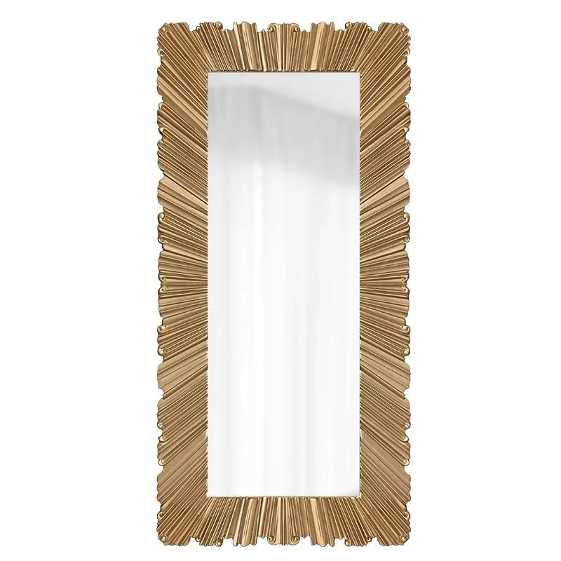 Afralia™ Modern Golden Irregular Wall Mirror Ornament for Living Room and Bathroom