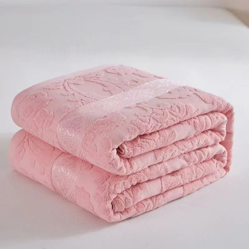 Afralia™ Cotton Jacquard Towel Blanket for Adult Summer Air Conditioning, Sofa Cover