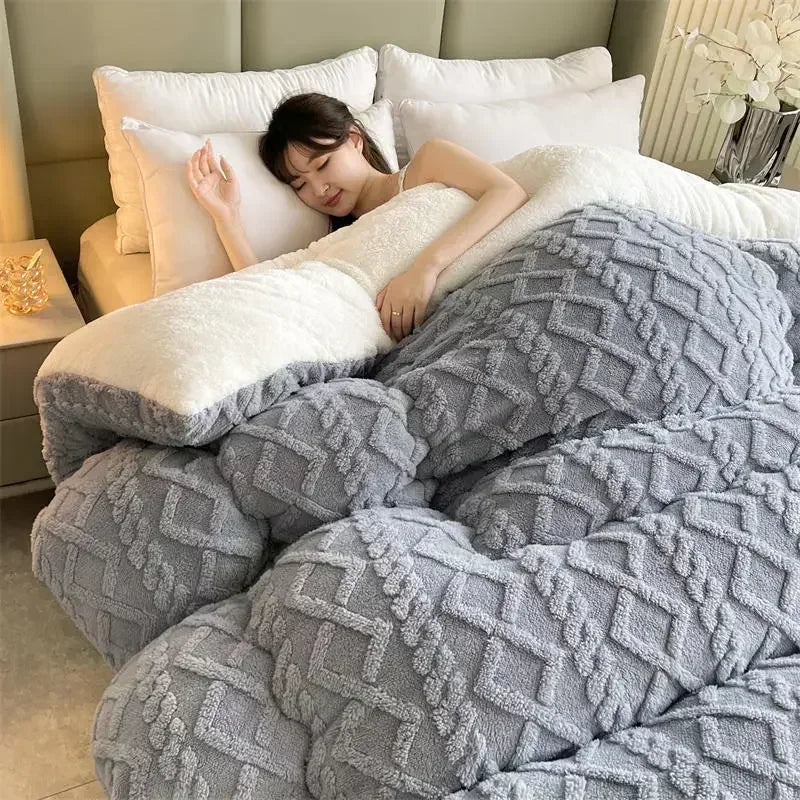 Afralia™ Super Thick Lamb Cashmere Weighted Blanket for Ultimate Winter Comfort