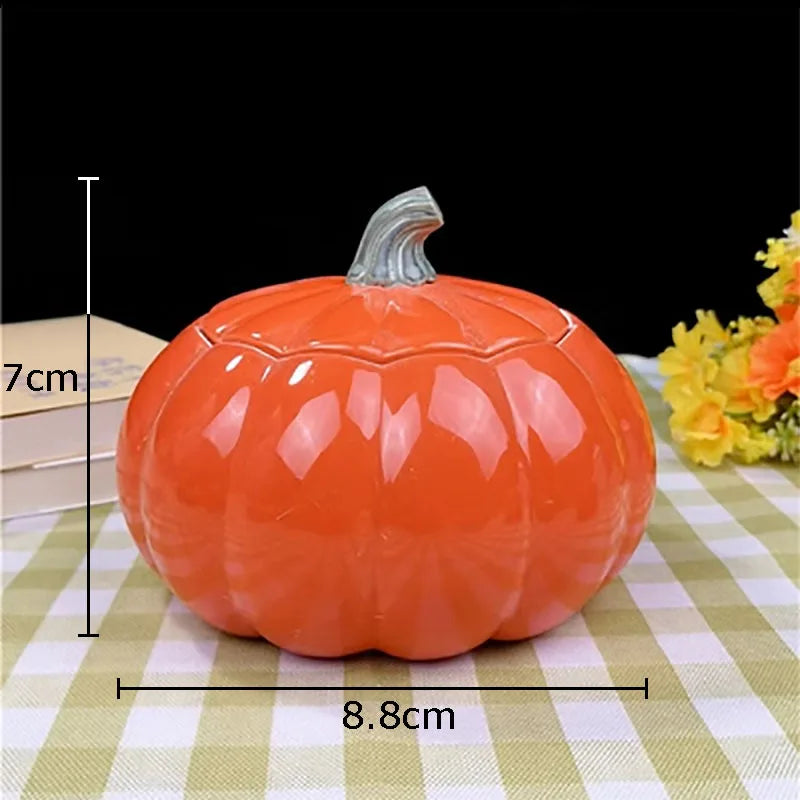 Afralia™ Ceramic Pumpkin Candle Holders Desk Decoration Wedding Centerpieces