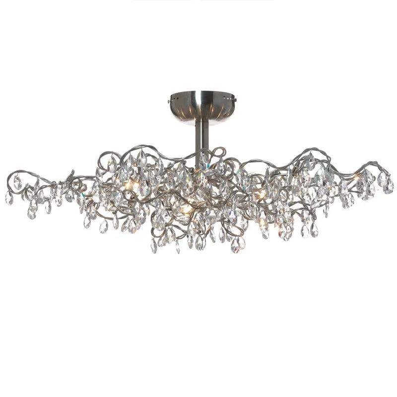 Afralia™ Luxury LED Crystal Chandelier: Post-Modern Stainless Steel Lighting