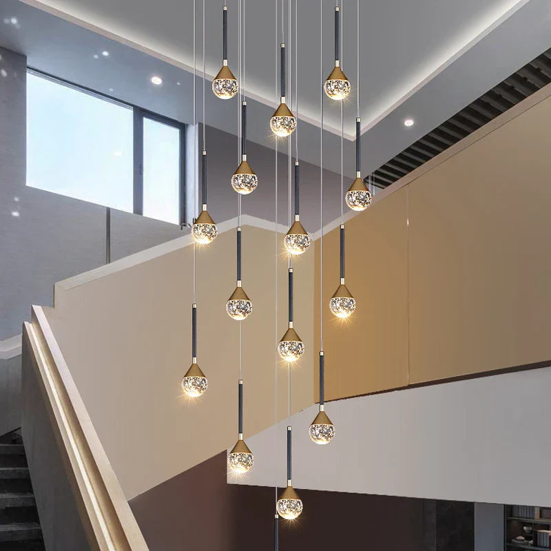 Afralia™ Sphere Chandelier: Modern Nordic Luxury Lighting for Living Room, Staircase