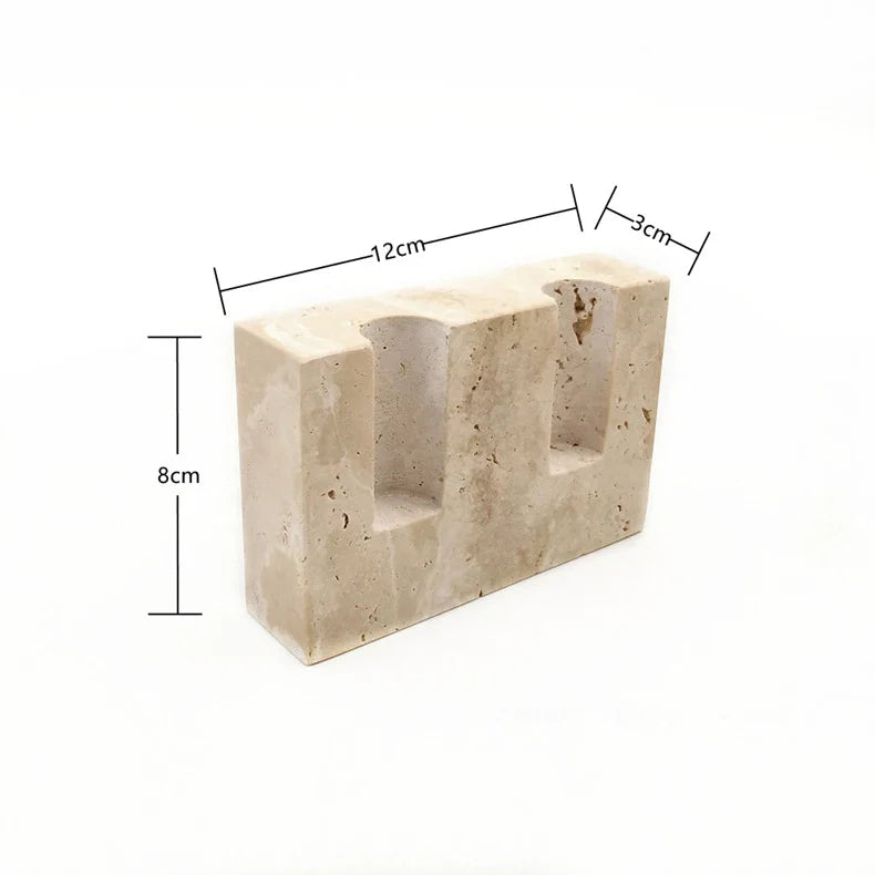 Afralia™ Marble Candlesticks Incense Burner Natural Stone Home Decoration