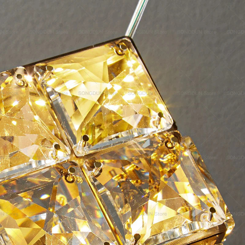 Afralia™ Crystal Bedside Chandelier Wall Light for Designer Living Room and Hotel Bedroom