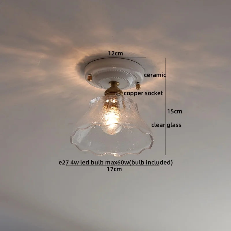 Afralia™ Ceramic LED Ceiling Light for Modern Home Decor & Lighting