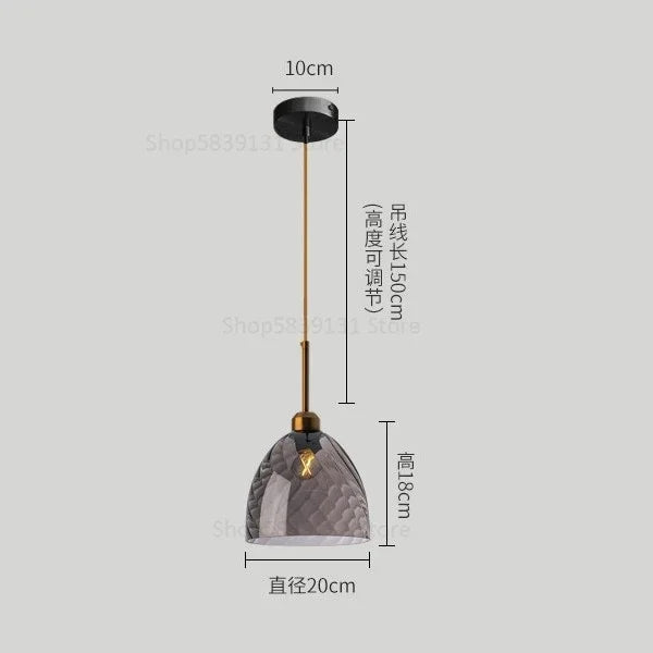 Afralia™ Modern LED Glass Pendant Lights for Home Decor and Ambiance