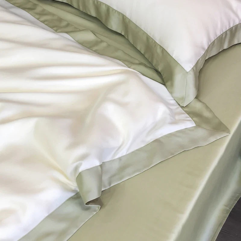 Afralia™ 600TC Lyocell Eucalyptus Fiber Bedding Set: Duvet Cover, Bed Sheet, Pillowcases