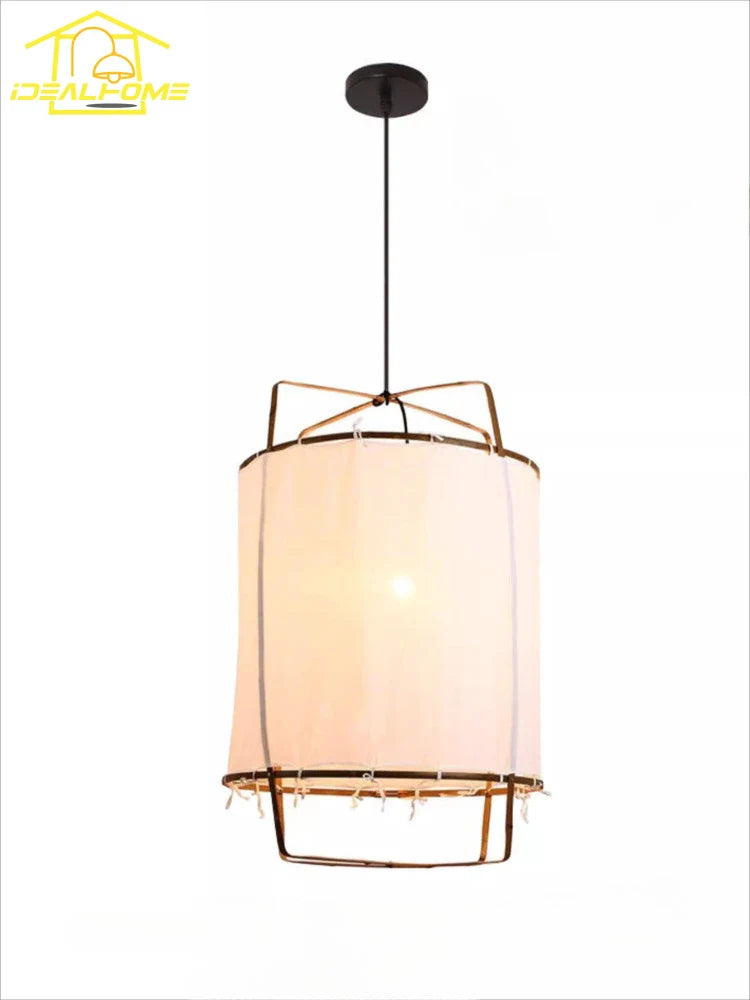 Afralia™ Wabi-sabi Bamboo Pendant Light LED E27 Tea Room Restaurant Lantern