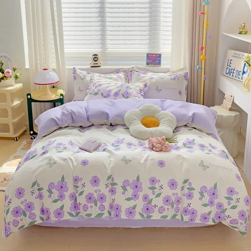Afralia™ Cotton Printed Bedding Set: Cozy, Breathable, All Seasons Comforter Set