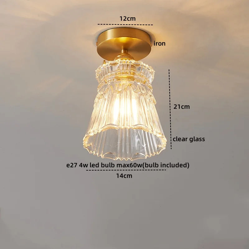 Afralia™ LED Glass Ceiling Lamp for Interior Decor