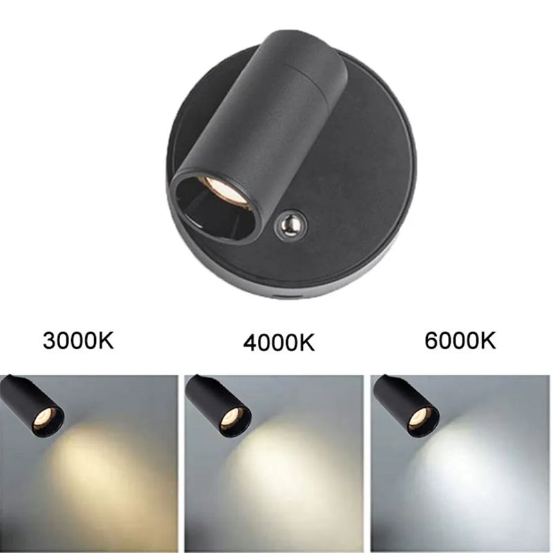 Afralia™ LED Magnetic Wall Light Touch Dimmable Bedside Lamp