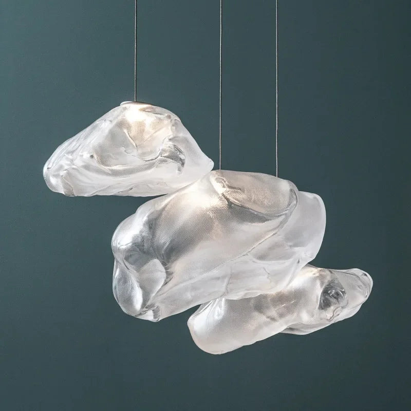 Afralia™ Pebble Glass LED Chandelier: Nordic Luxury Pendant Lamp for Home Decor & Lighting