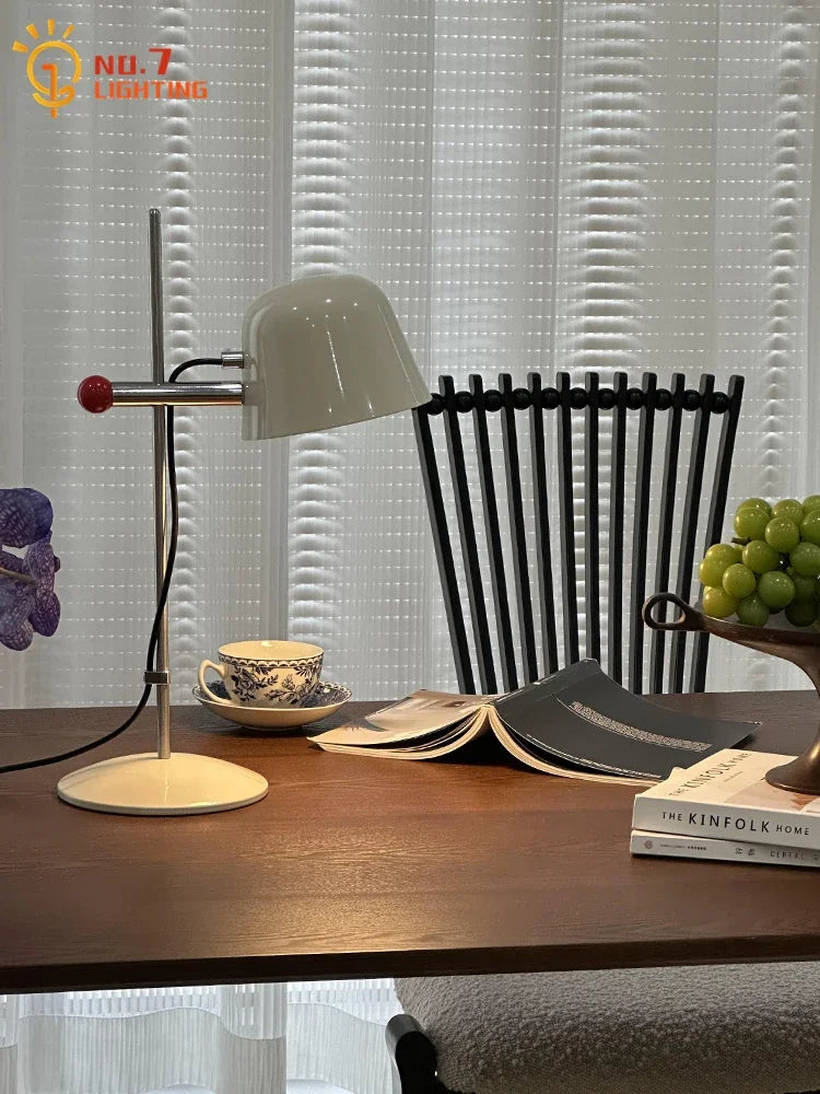 Afralia™ Medieval Stainless Steel Table Lamp LED E14 Rotating Desk Light