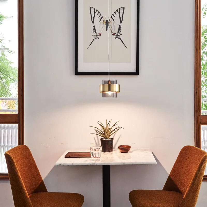 Afralia™ Nordic Glass Pendant Lights Gold Chandelier for Home Decor Lighting