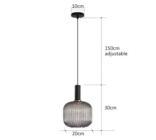 Afralia™ Colorful Glass Pendant Lights Living Room Bedside Lamp LED Hanging Lighting
