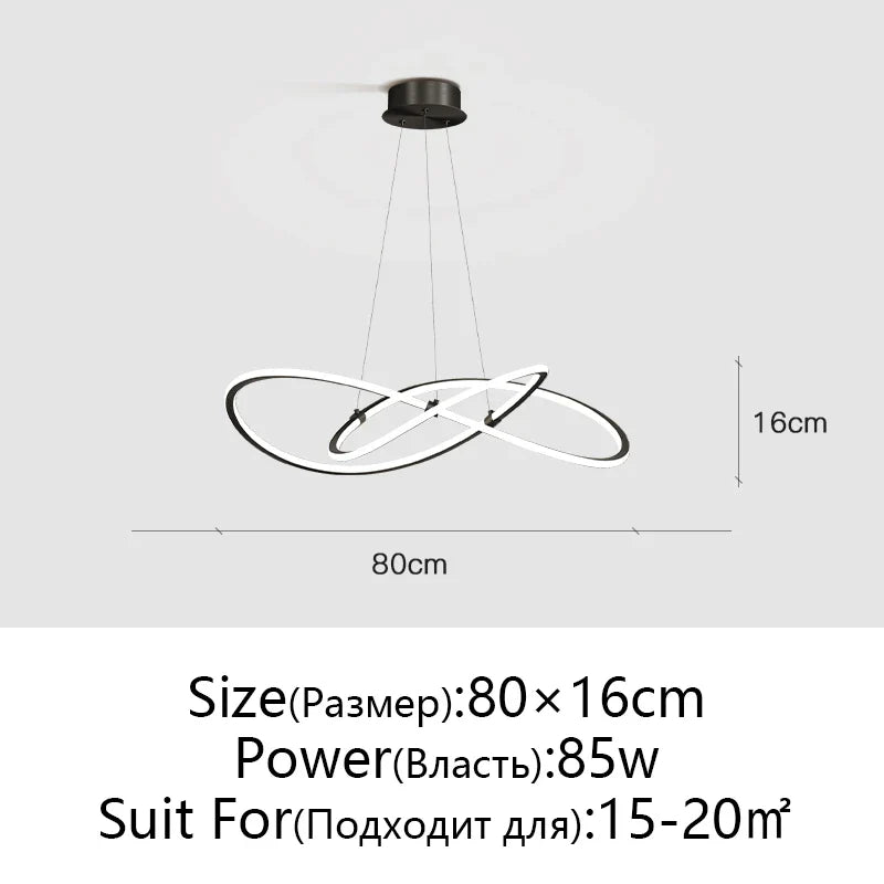 Afralia™ Modern Adjustable Ceiling Chandelier for Living Room Decor