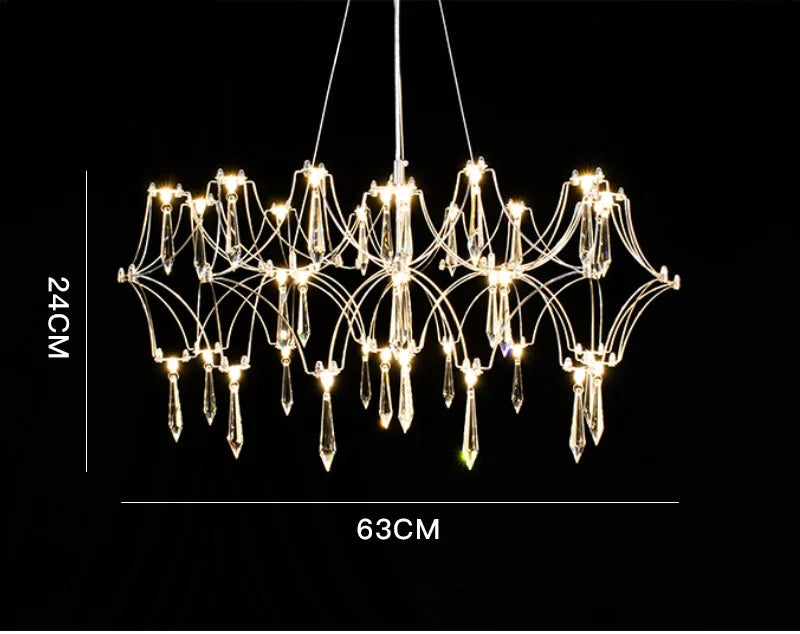 Afralia™ Crystal Chandelier: Luxury Modern Starry Ceiling Light for Living Room, Bedroom, Restaurant