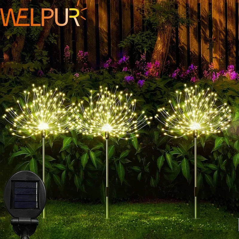 Afralia™ Solar Dandelion Fireworks Light for Garden Landscape & Holiday Lights