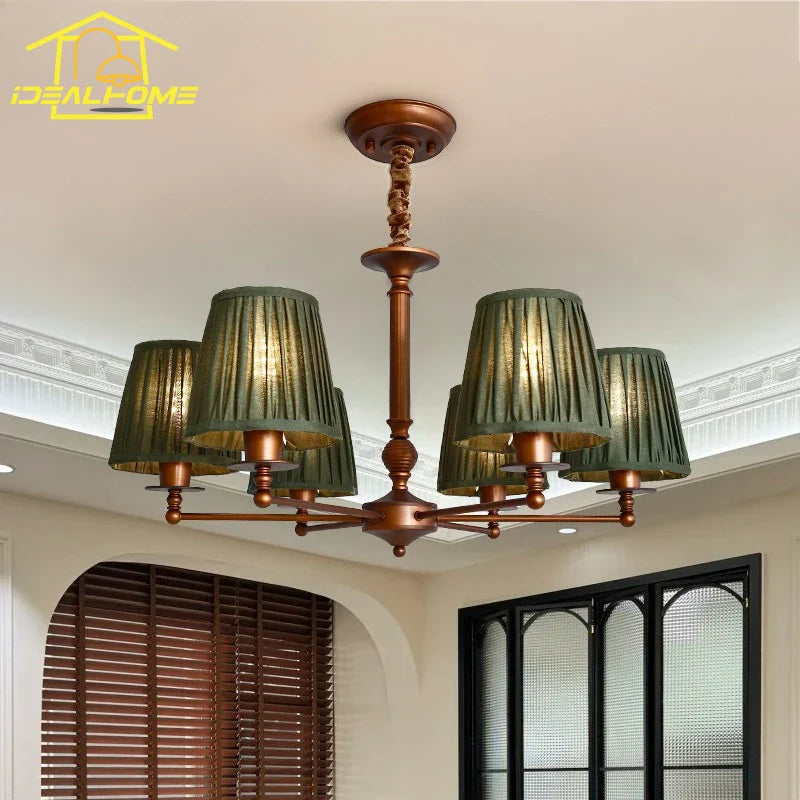 Afralia™ Retro Medieval LED Chandelier for Home Decor Living Room Bedroom Restaurant