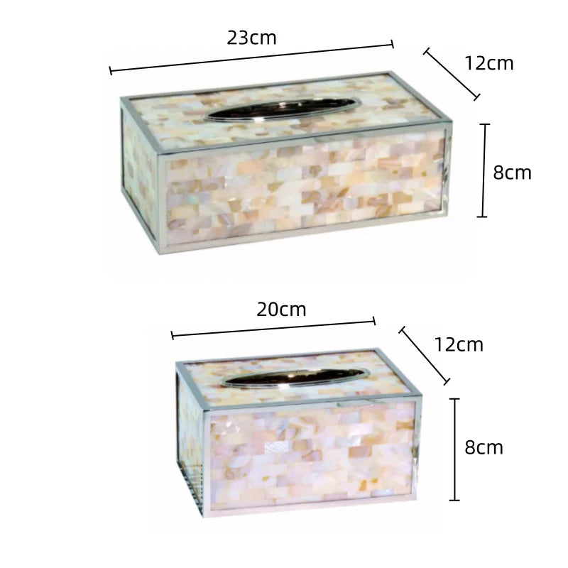 Afralia™ Plaid Fritillary Tissue Box Holder, Luxury Desktop Storage Container for Home Decor