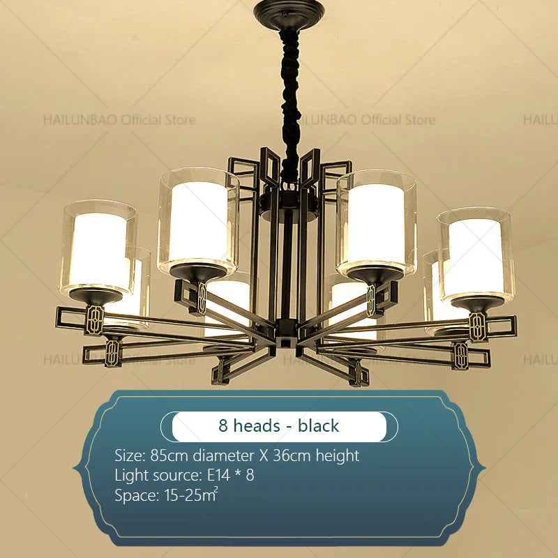 Afralia™ Zen Copper Chandelier for Living Room, Dining Room, Hotel, Restaurant