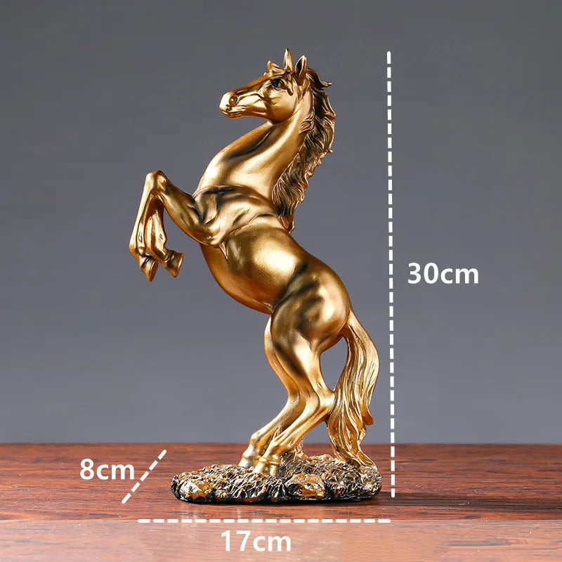 Afralia™ Resin Horse Statue Decorative Ornaments for Home Office Bookend Organization