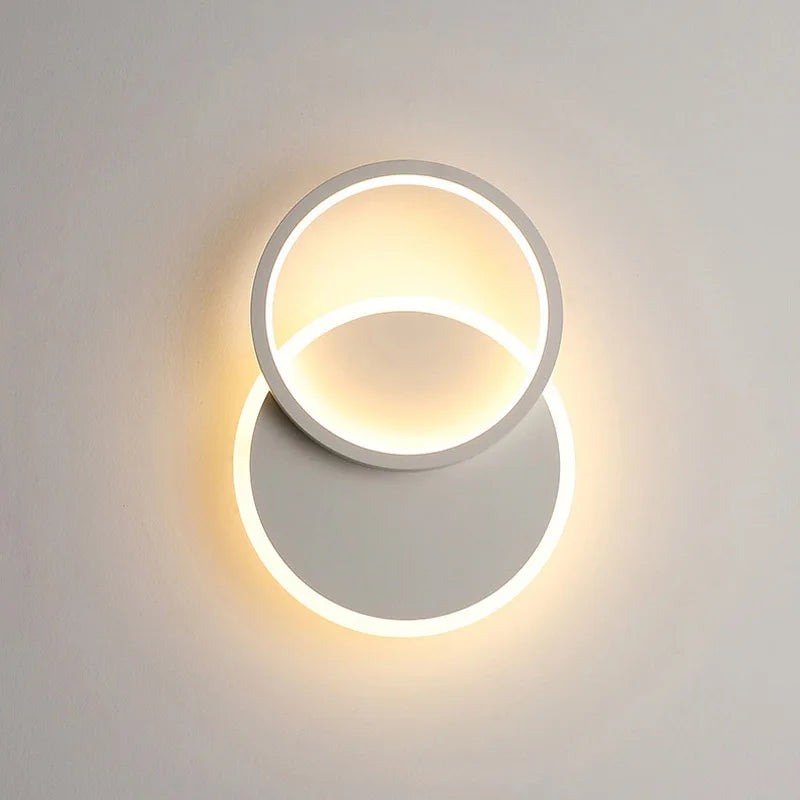 Afralia™ Modern 24W Round LED Wall Lamp for Home Bedroom Living Room Decor