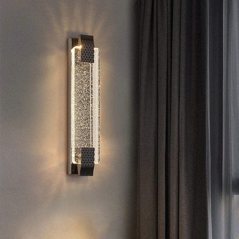 Afralia™ Modern Gold Black LED Wall Lamp for Bedroom Living Room Decoration