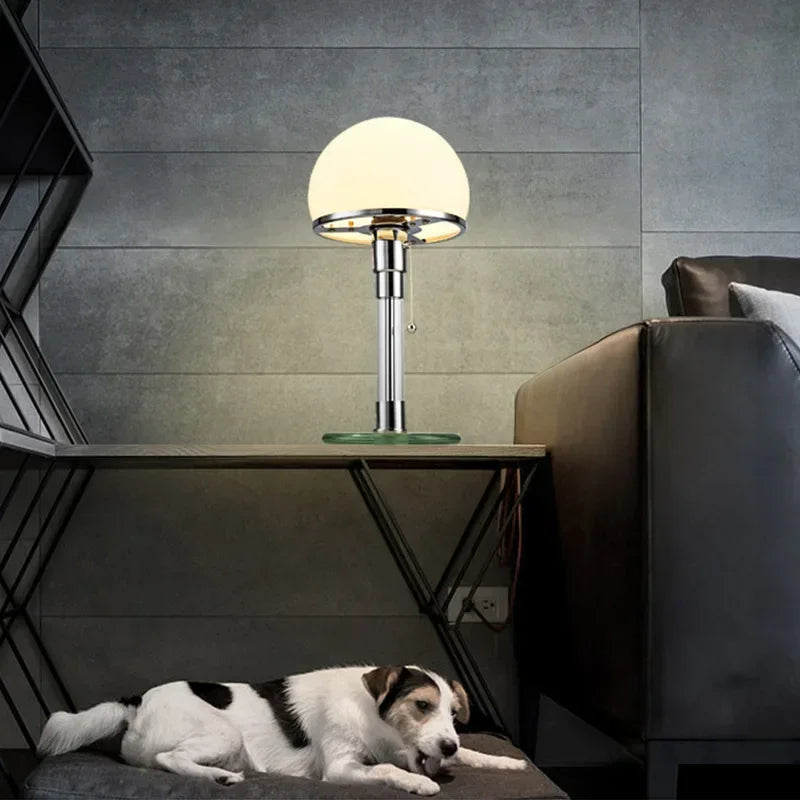 Afralia™ Bauhaus Glass Ball Desk Lamp E27 Bulb