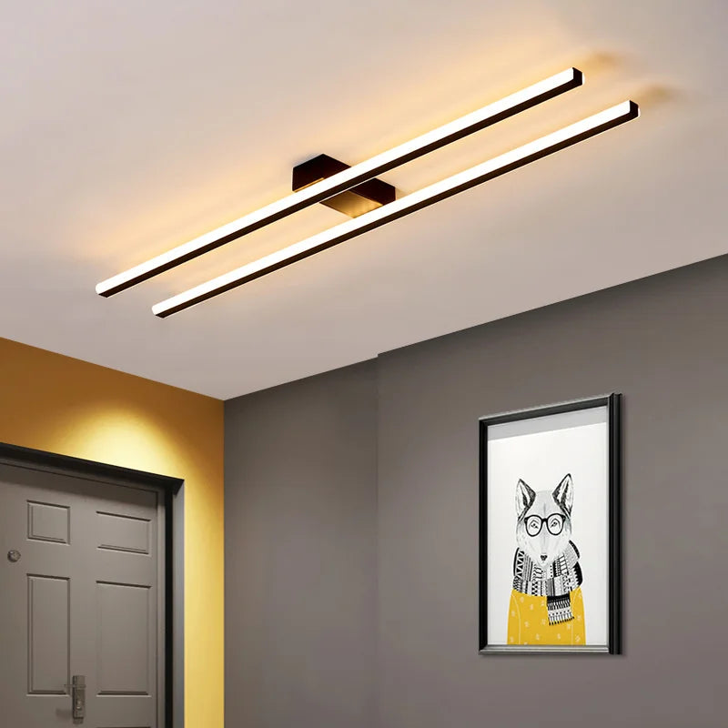 Afralia™ LED Strip Chandelier Modern Creative Ceiling Lamp for Aisle Corridor Balcony Lighting