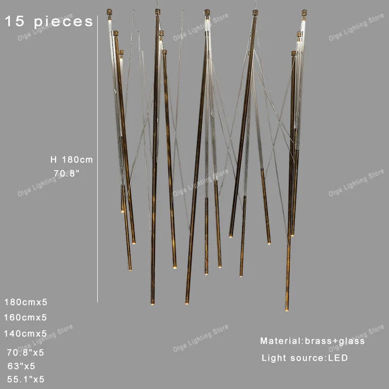 Afralia™ Luxury LED Long Strip Light for Living Room Art Decor