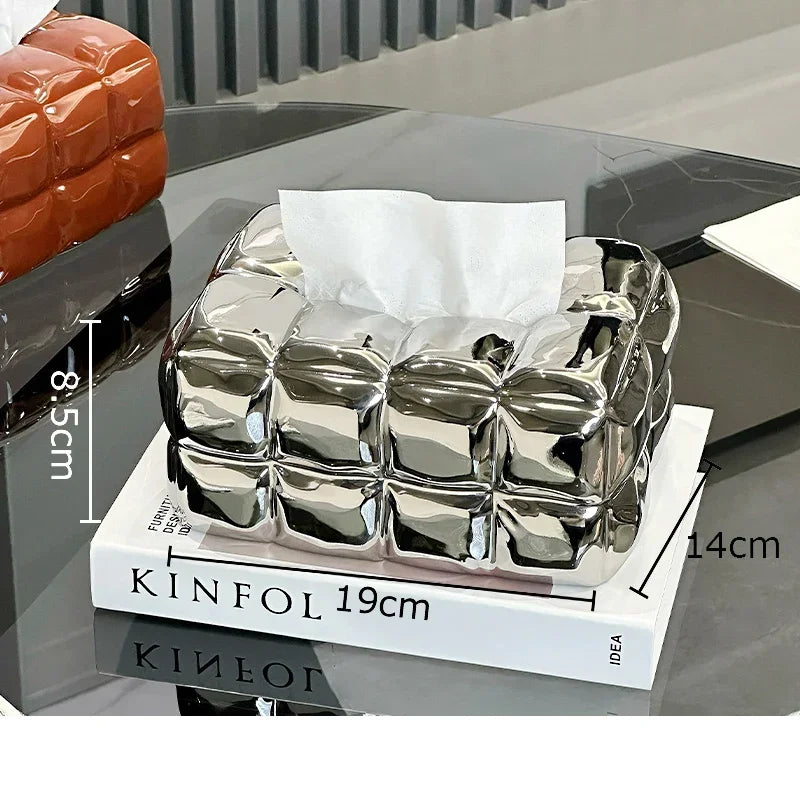 Afralia™ Ceramic Bread Tissue Box Desk Decoration Paper Towel Case