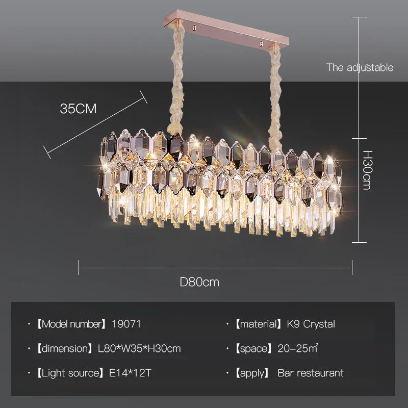 Afralia™ Crystal Chandelier: Postmodern Living Room Dining Bedroom Lamp, Luxury & Creative