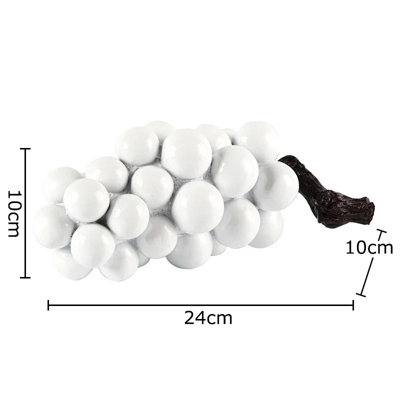 Afralia™ Grape Skewer Crafts Fruits Statue Desk Ornament
