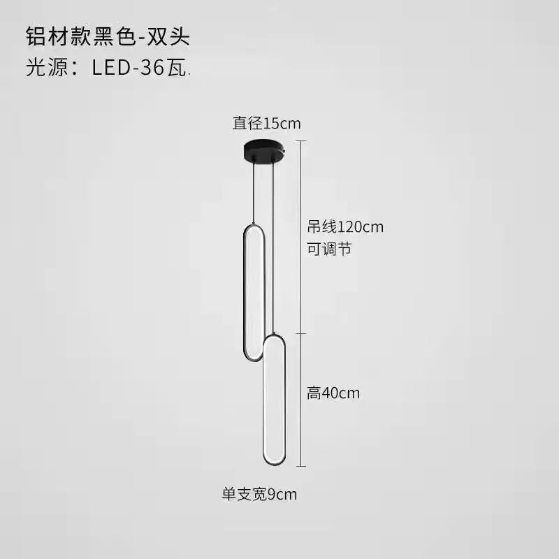 Afralia™ Aluminium LED Chandelier for Minimalist Restaurant, Bar, and Living Spaces