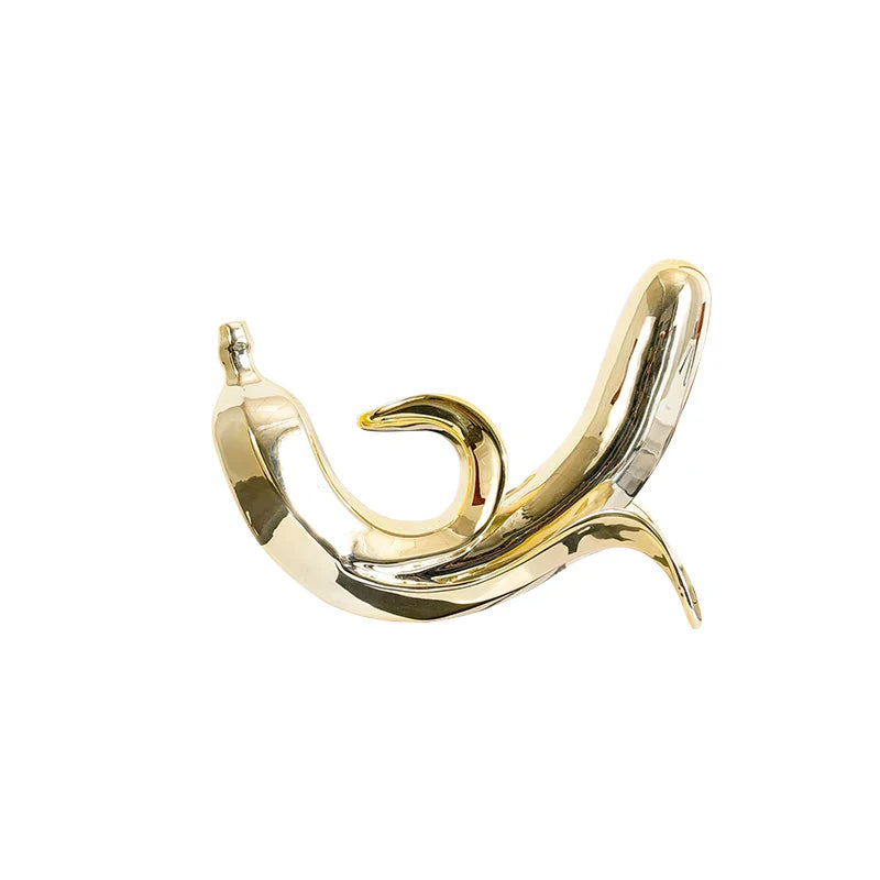 Afralia™ Golden Banana Figurine Resin Decorative Statue Home Décor Figurine