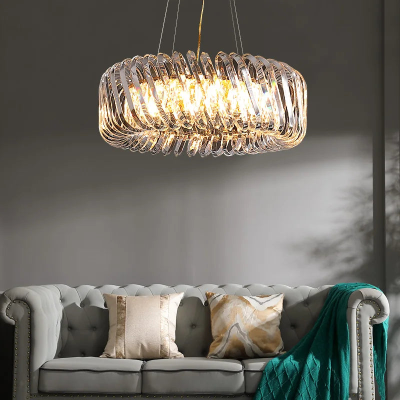 Afralia™ Crystal LED Ceiling Chandelier: Elegant European Home Décor Pendant Lights