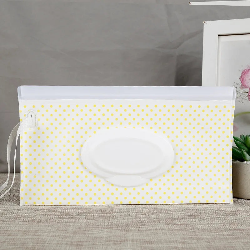 Afralia™ Wet Wipes Clamshell Case with Snap Strap - Eco-Friendly Baby Cleaning Wipes Container