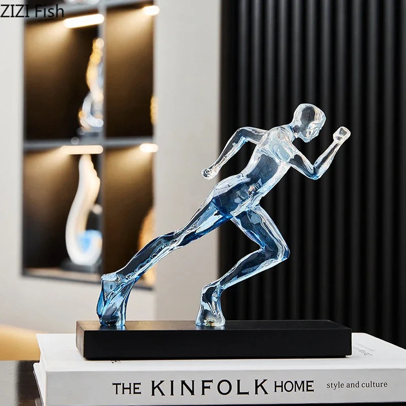 Afralia™ Runner Resin Sculpture Desk Decoration Ornaments Athlete Character Room Decor