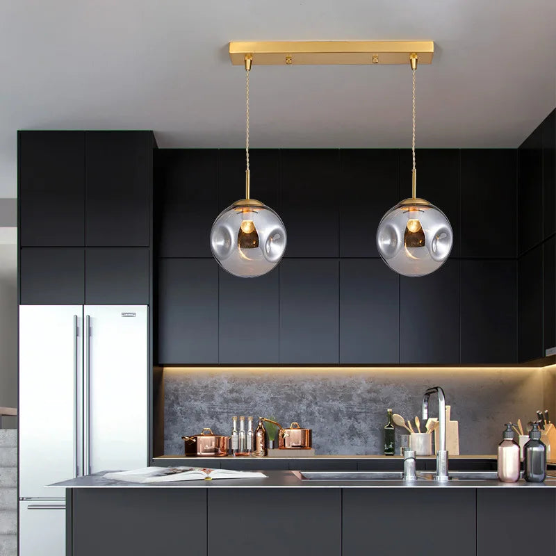 Afralia™ Champagne Glass LED Pendant Light - Modern Nordic Style for Home Decor
