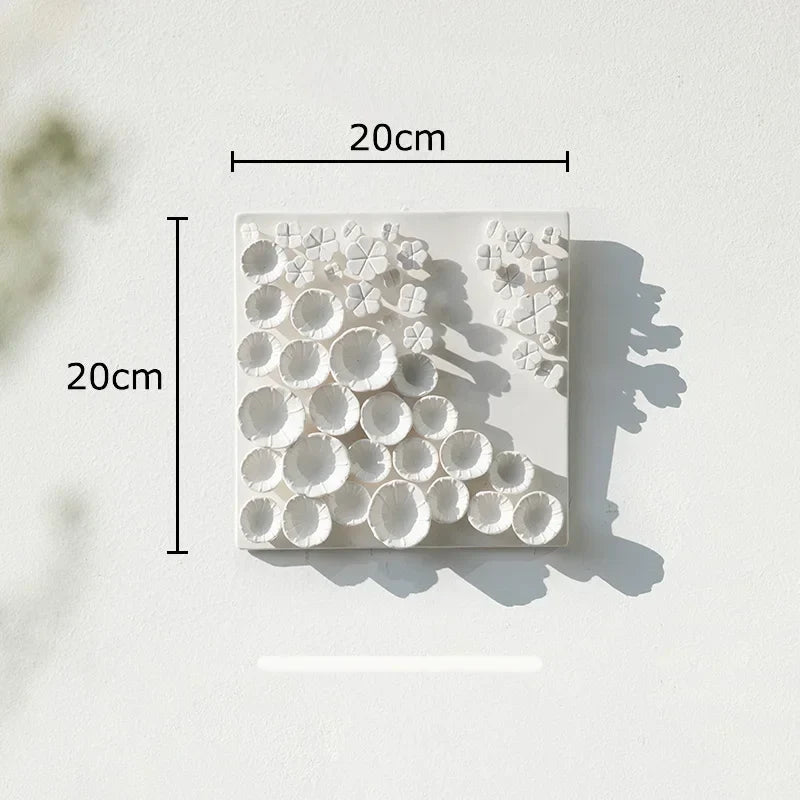 Afralia™ White Flower Wall Hanging: Artistic Living Room Decor & Floral Ornaments